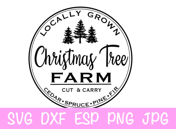 A Christmas Tree Farm SVG Design for Editorial Graphics