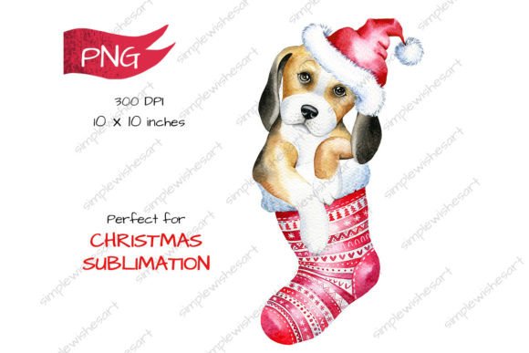 A Cute Beagle Puppy Graphic for Festive Illustrations