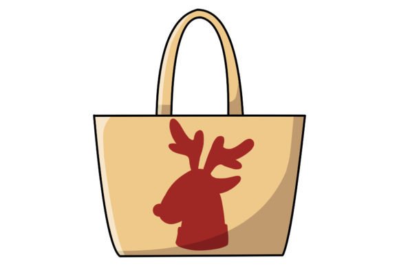 A Festive Brand Asset: The Christmas Deer Bag Vector