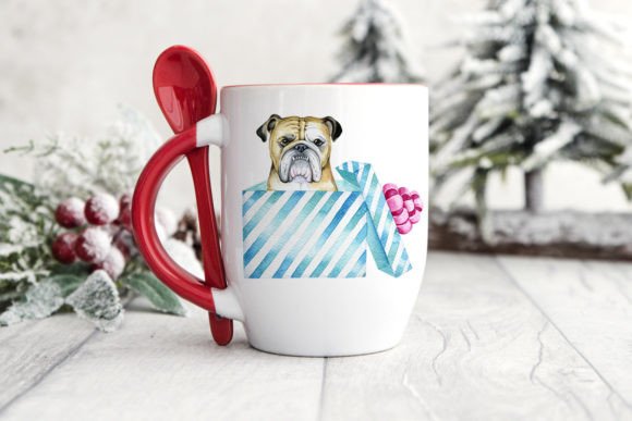 A Festive Bulldog Graphic for Holiday Illustrations