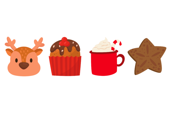 A Festive Graphics Set Designed for Local Business Branding