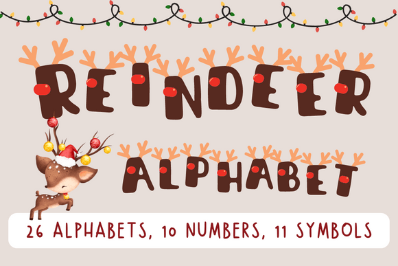 Building Brand Magic with Festive Reindeer Alphabet Graphics