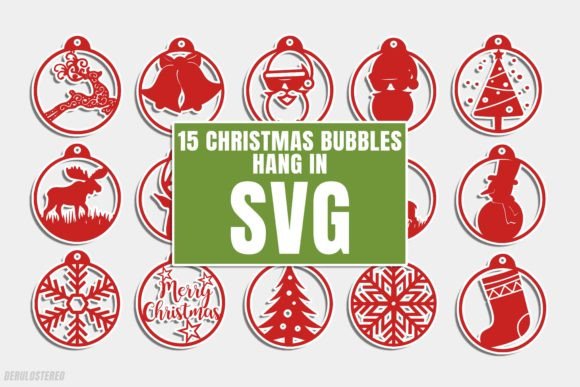Christmas Bubbles SVG Graphics for Holiday Illustrations