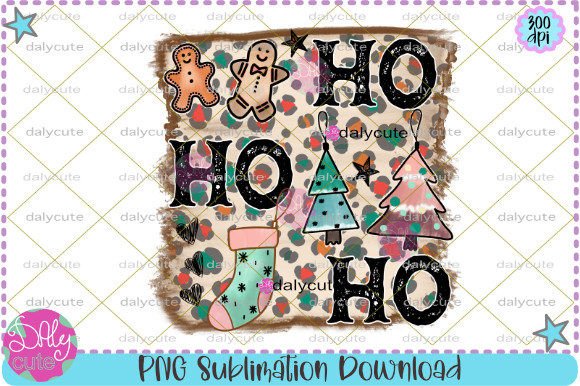 Ho Ho Ho Retro Christmas Graphics & Illustrations