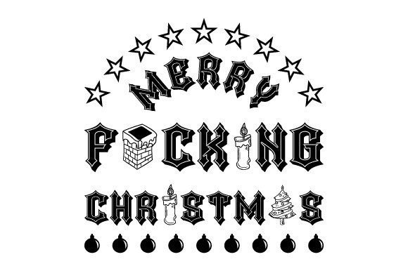 Merry Fcking Christmas Graphic for Festive Branding