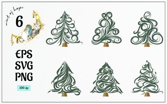 Using a Calligraphic Christmas Tree Graphic for Your Shop